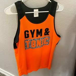 Sz xs, orange/black, sport tank